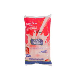 Bebida láctea de yogurt con probióticos sabor a fresa en bolsa